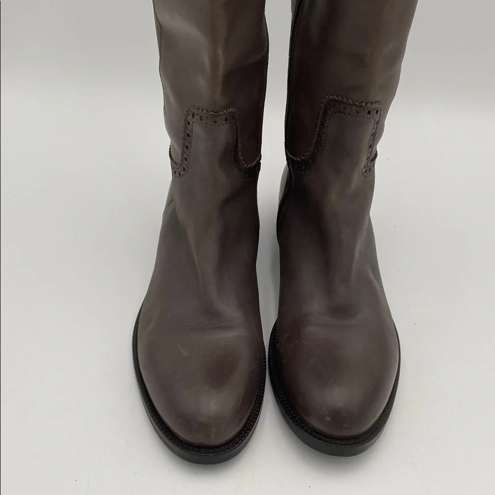 Cordani Brown Over the Knee Boots riding women 8.5 casual retro fall winter lux